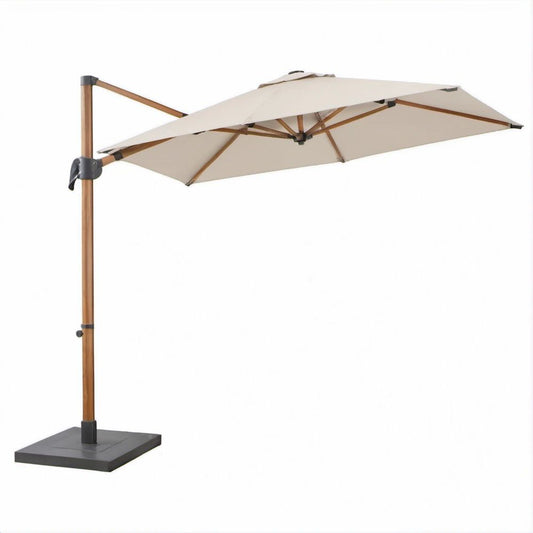 Guarda-sol Suspenso Retangular Bege 400 x 300 x 250 cm